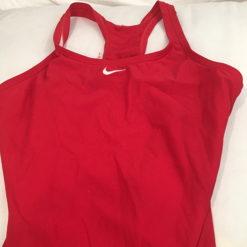 Red Nike bathing suit